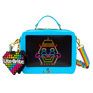 Lite-Brite Lenticular Glow Crossbody Bag with Coin Bag