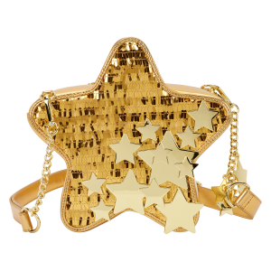 Loungefly Gold Star Sequin Figural Crossbody Bag