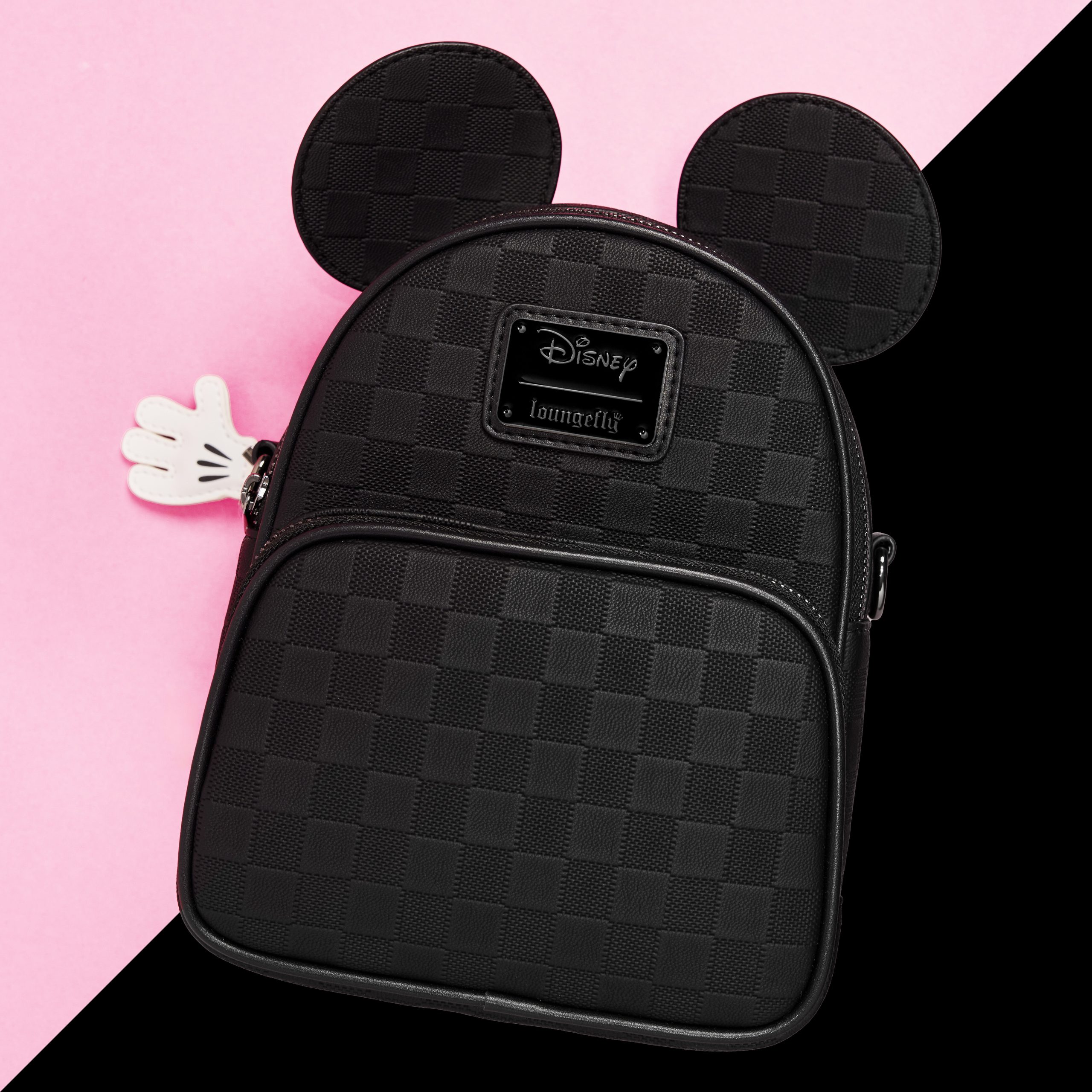 Mickey Mouse Checkered Texture Convertible Mini Backpack & Crossbody Bag - Image 8