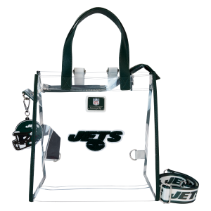 NFL New York Jets Clear Convertible Backpack & Tote Crossbody Stadium Bag