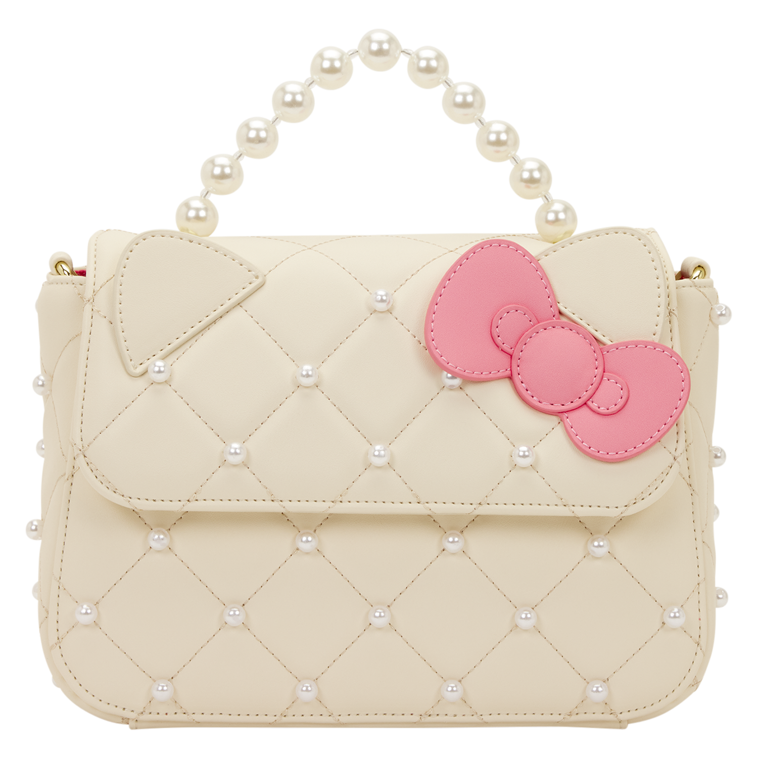 Sanrio Hello Kitty Exclusive Quilted Pearl Handle Crossbody Bag - Image 7