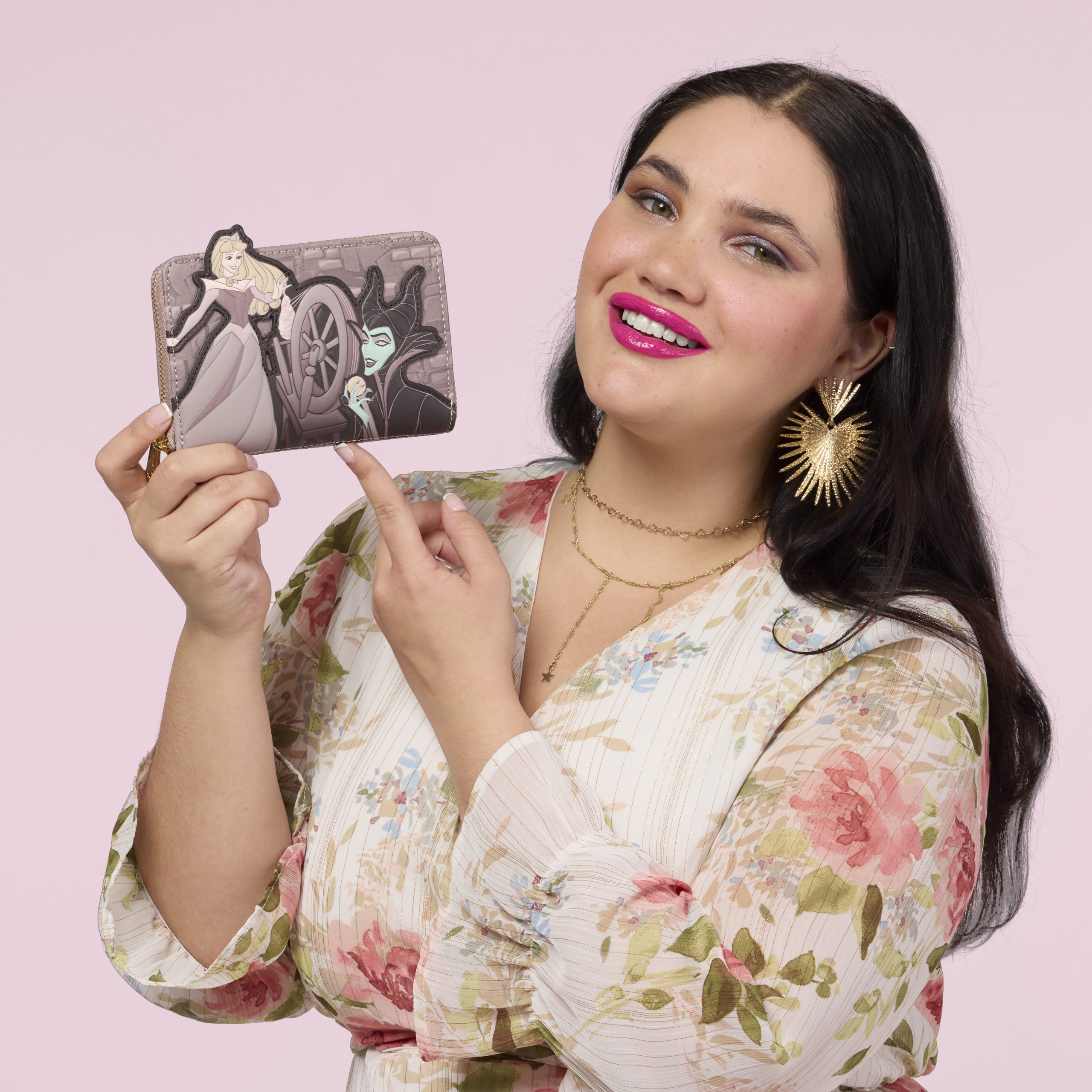 Sleeping Beauty & Maleficent Spinning Wheel Zip Around Wallet - Image 8