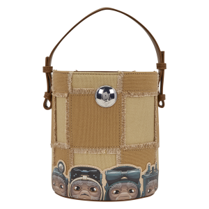 The Mandalorian Grogu & Anzellan Drawstring Bucket Crossbody Bag with Coin Bag