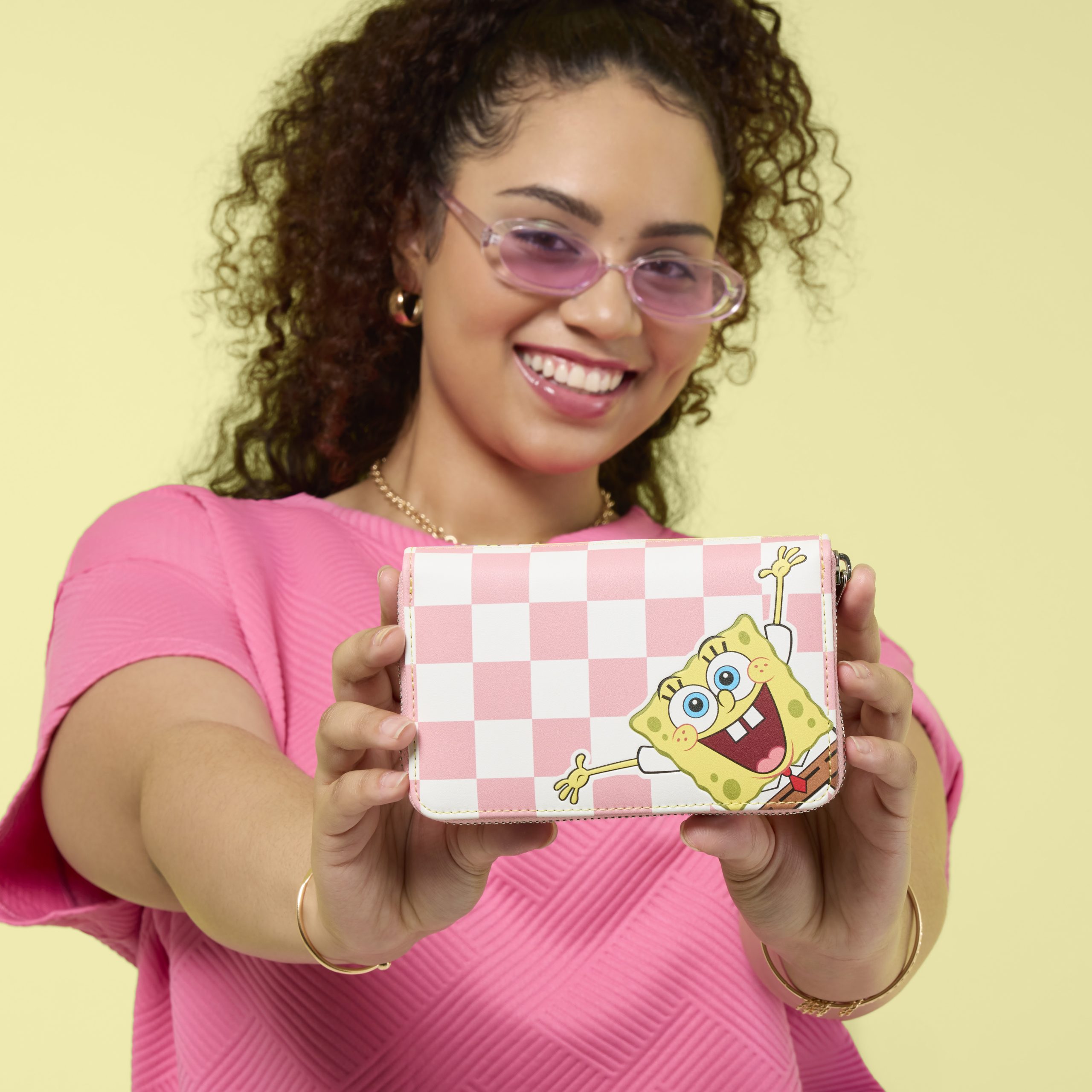 SpongeBob SquarePants & Patrick Star Checkered Zip Around Wallet - Image 2