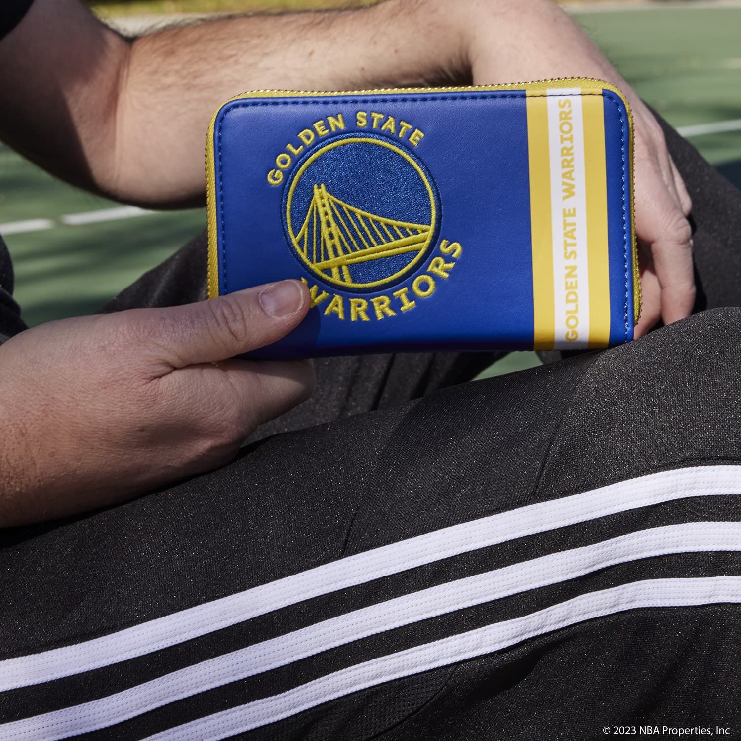 NBA Golden State Warriors Patch Icons Zip Around Wallet - Image 8