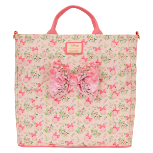 Minnie Mouse Floral All-Over Print Convertible Backpack & Tote Crossbody Bag
