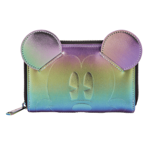 Mickey Mouse Exclusive Oil Slick Iridescent Cosplay Zip Around Wallet