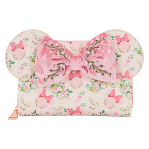 Minnie Mouse Floral All-Over Print Zip Around Wallet