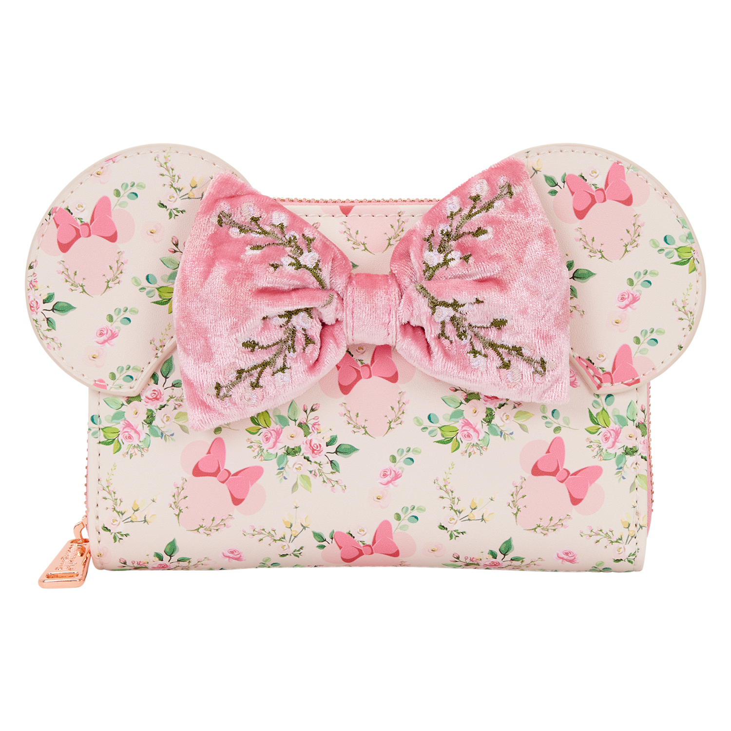 Minnie Mouse Floral All-Over Print Zip Around Wallet - Image 8