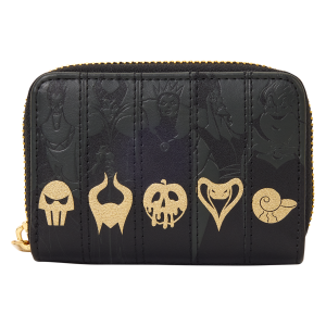 Disney Villains Exclusive Black & Gold Zip Around Wallet