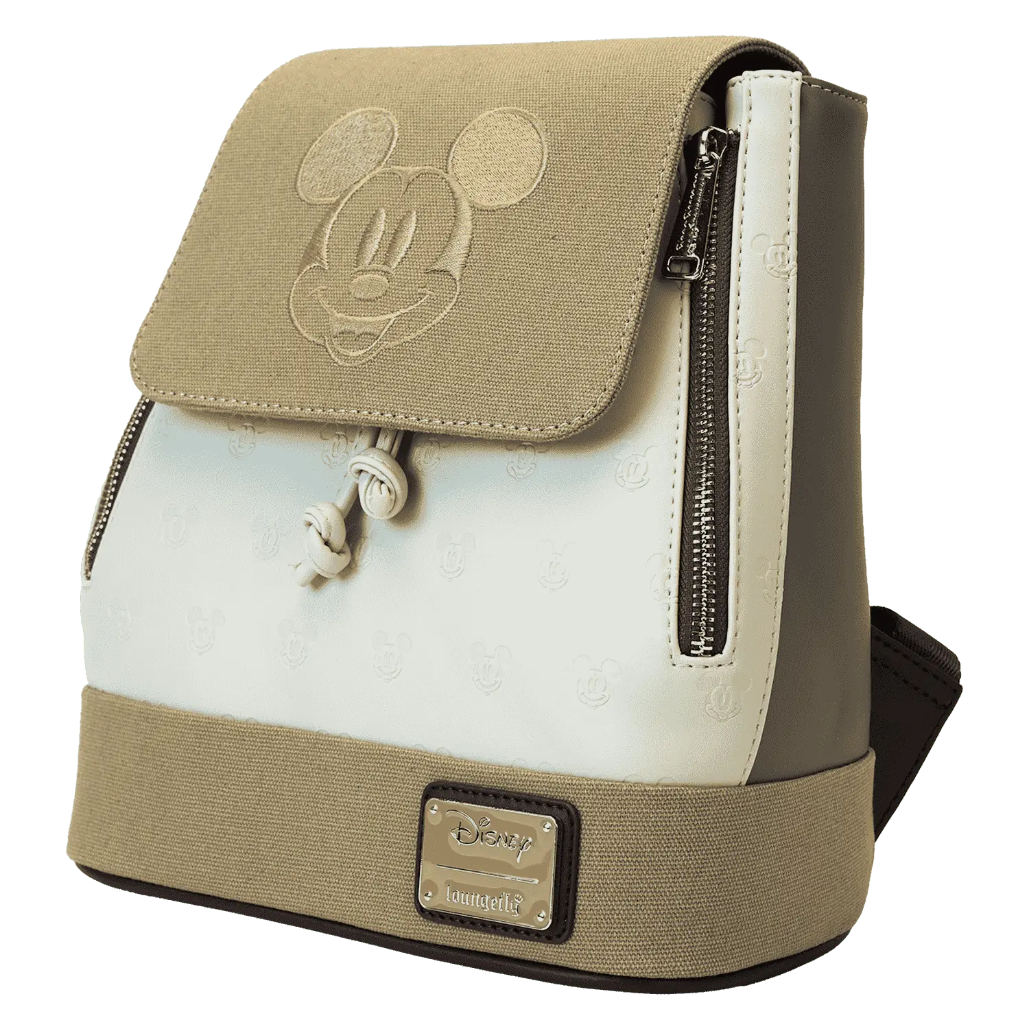 Mickey & Friends Canvas All-Over Print Drawstring Bucket Mini Backpack - Image 4