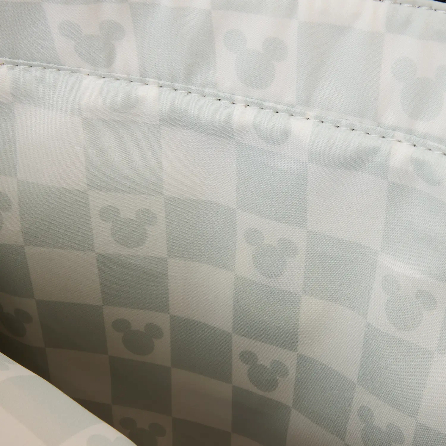 Mickey Mouse Checkered Texture Convertible Backpack & Tote Crossbody Bag - Image 7